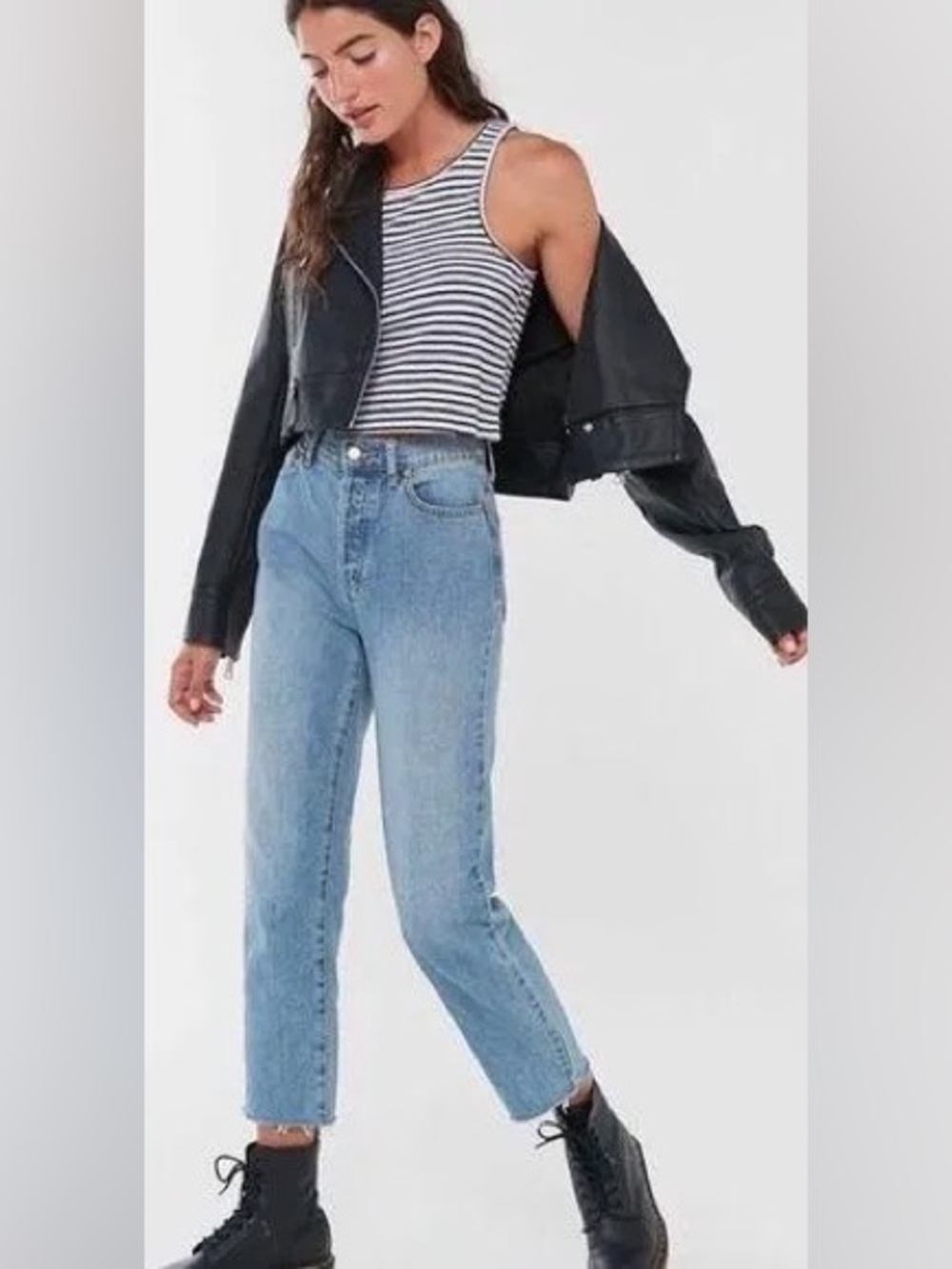 BDG Slim Straight High-Rise Light Blue Women's Jeans